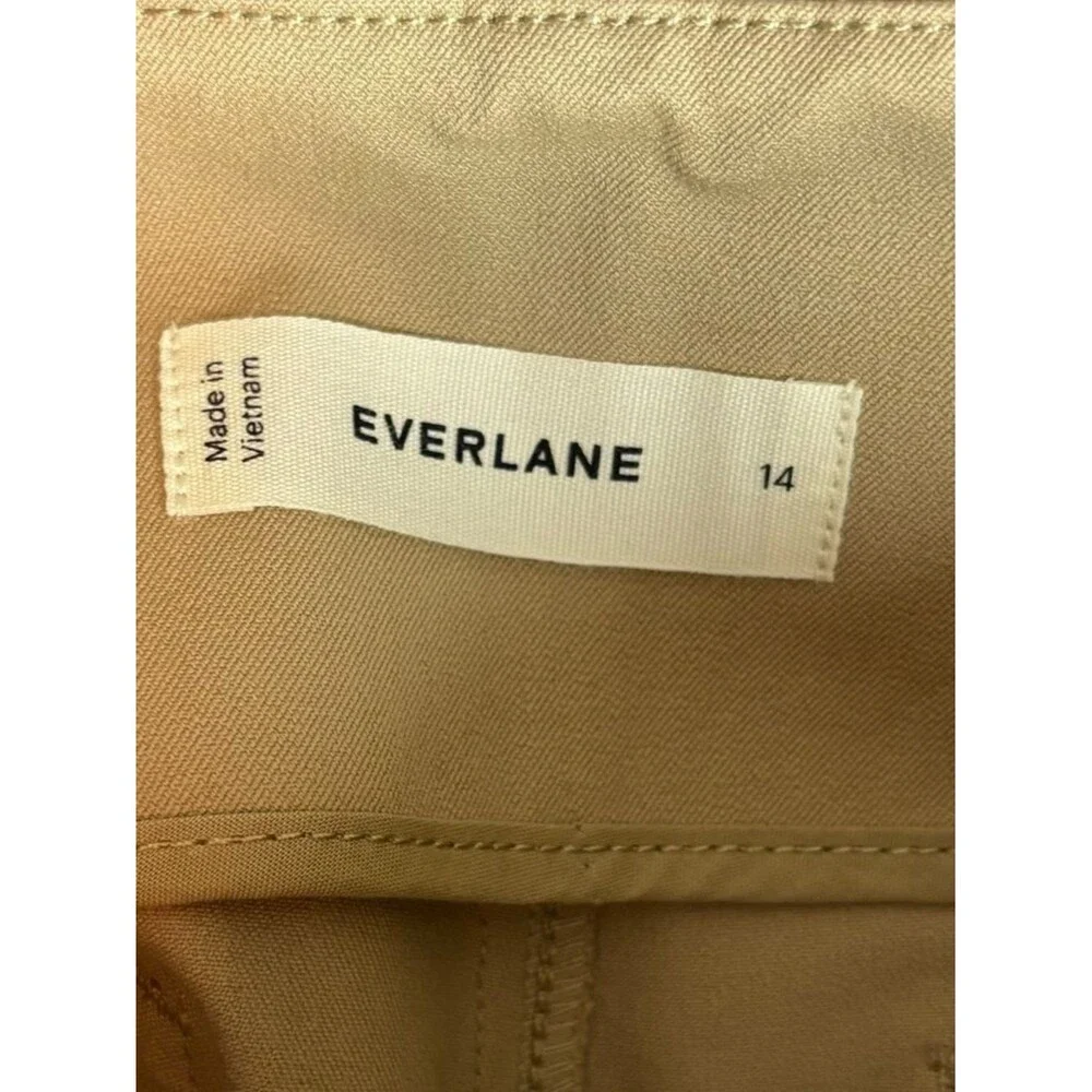 NEW Everlane Wide Leg Crop Utility Pants Size 14 Khaki 26.5